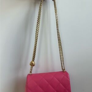 Chanel Pink Crossbody Bag with Gold Chain
